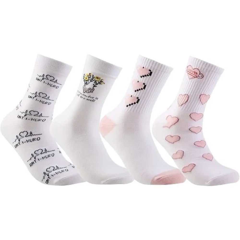 NWT Taylor Swift Album Inspired Soft Cotton Crew Socks Gift Set 4 Pair Womens